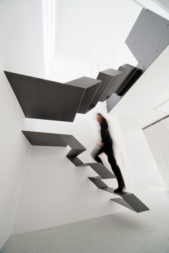 black and white floating staircase 10Ẻ·Ӻѹ䴺ҹش